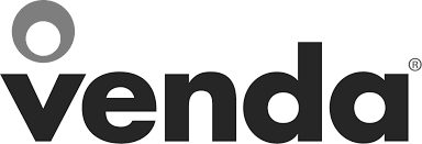 Venda wordmark in lowercase letters with a circular mark above the v
